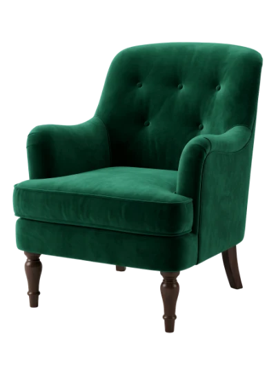 Green Velvet Armchair
