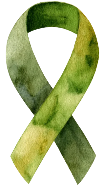 Green Watercolor Awareness Ribbon