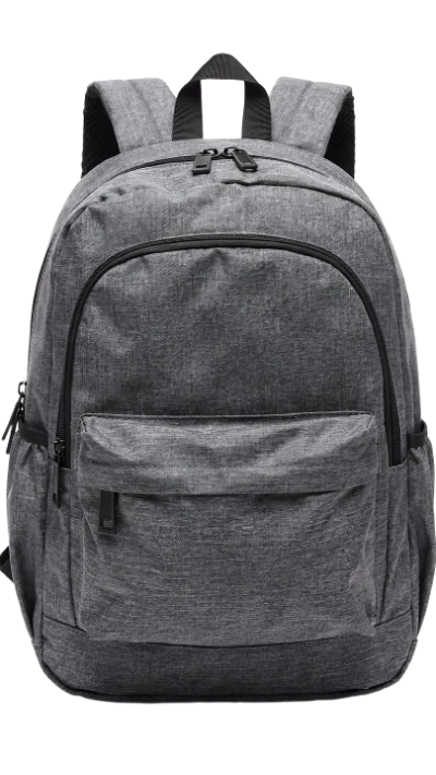 Grey Fabric Backpack