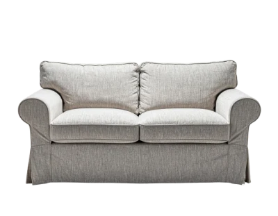 Grey Fabric Loveseat Sofa