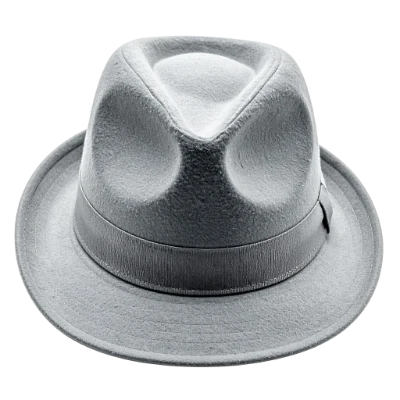 Grey Felt Fedora Hat