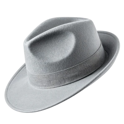 Grey Felt Fedora Hat