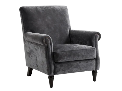 Grey Velvet Armchair