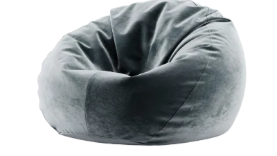 Grey Velvet Bean Bag