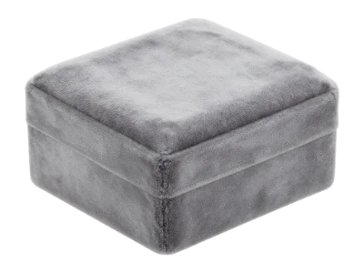 Grey Velvet Jewelry Box