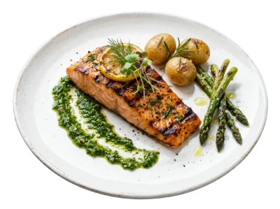 Grilled Salmon With Asparagus