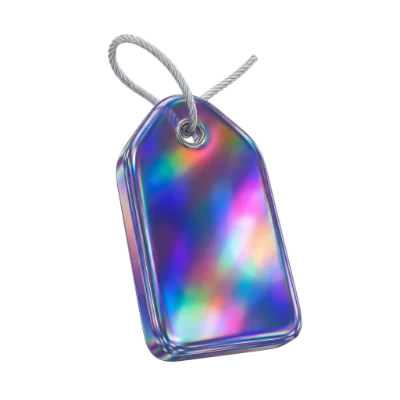 Holographic 3D Icon Tag