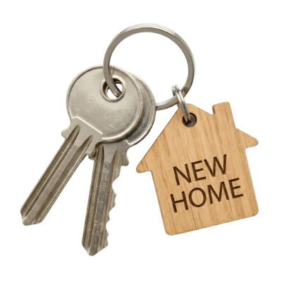 House Keys With Keychain