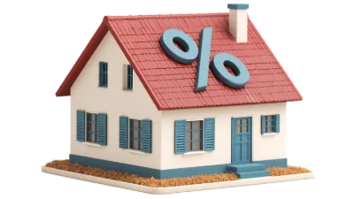 House With Percentage Symbol