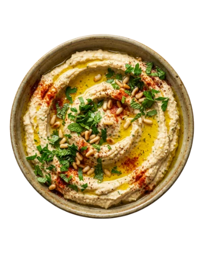 Hummus Bowl With Pine Nuts