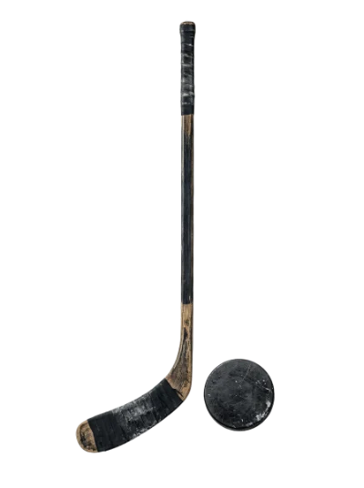 Ice Hockey Stick And Puck