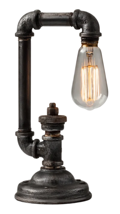 Industrial Pipe Table Lamp