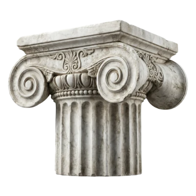 Ionic Marble Column Capital