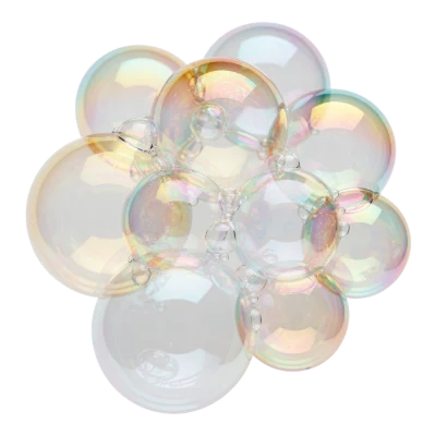 Iridescent Soap Bubbles Cluster