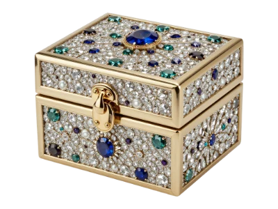 Jeweled Decorative Treasure Box