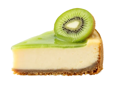Kiwi Cheesecake Slice
