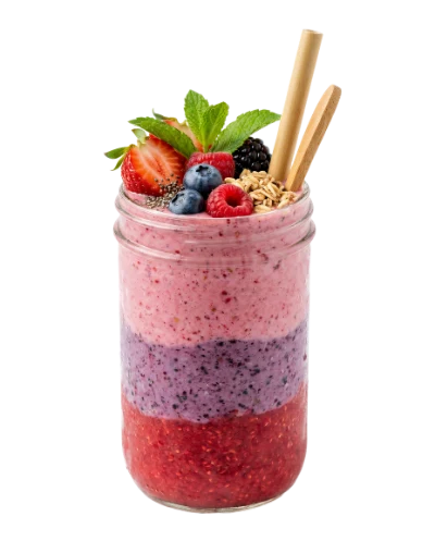 Layered Berry Fruit Smoothie