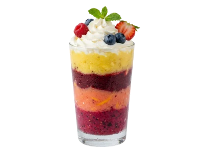 Layered Fruit Smoothie Dessert