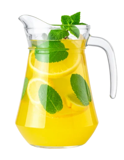 Lemonade Pitcher With Mint