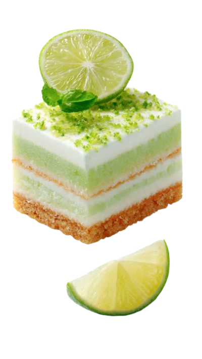 Lime Layer Cake Slice