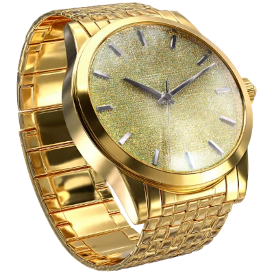 Luxury Gold 3D Render Watch