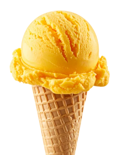 Mango Ice Cream Cone