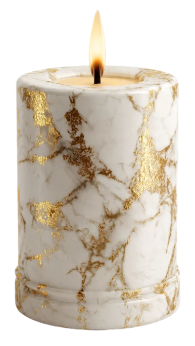 Marble Gold Candle