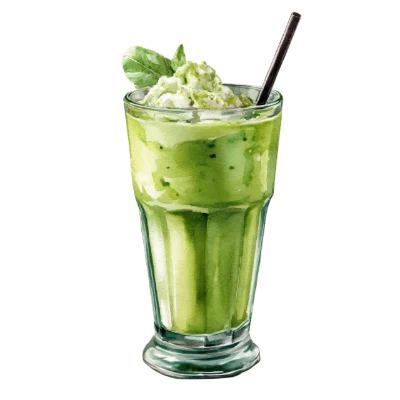 Matcha Green Tea Watercolor