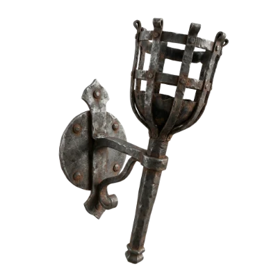 Medieval Iron Wall Torch