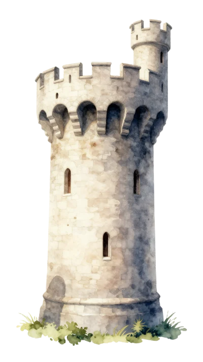 Medieval Stone Castle Tower