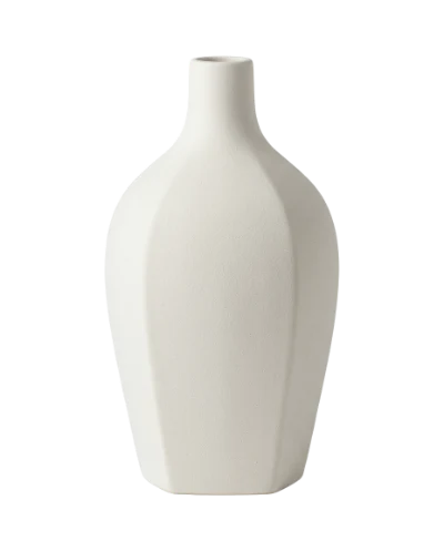 Minimalist White Ceramic Vase