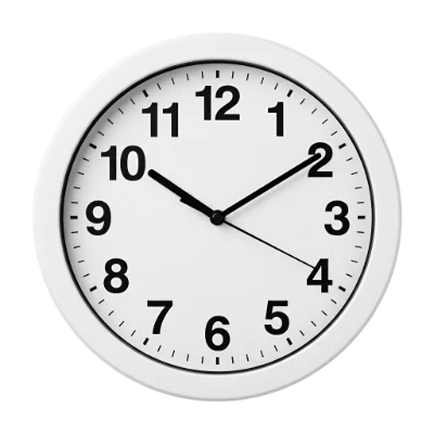 Minimalist White Wall Clock