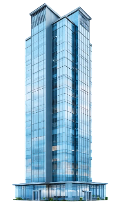Modern 3D Glass Skyscraper