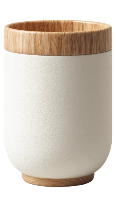 Modern Ceramic Wooden Cup