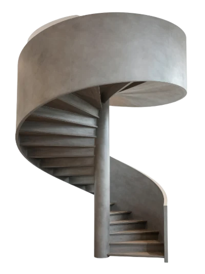 Modern Concrete Spiral Staircase