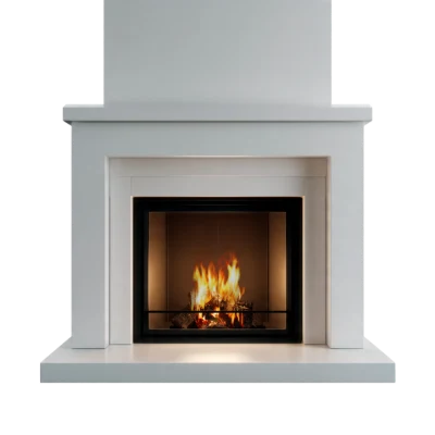 Modern White Fireplace