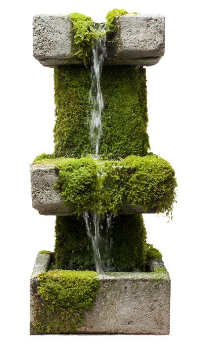 Mossy Stone Water Fountain
