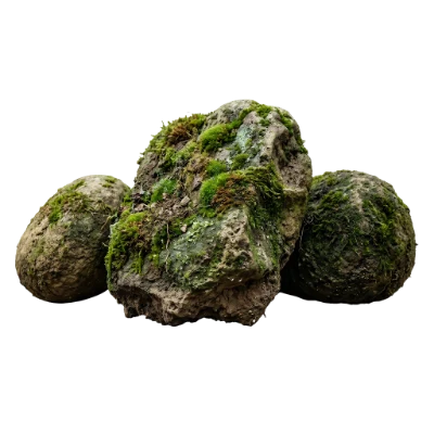 Mossy Stones And Rocks