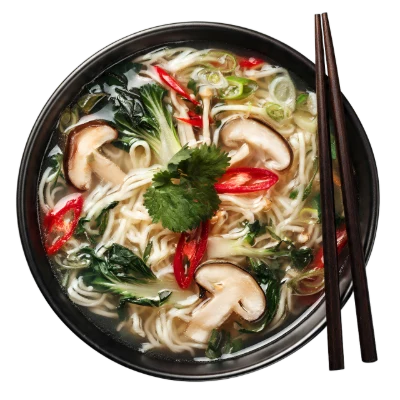 Mushroom Ramen Noodle Soup