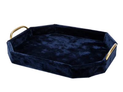 Navy Velvet Serving Tray