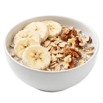 Oatmeal With Banana Walnuts