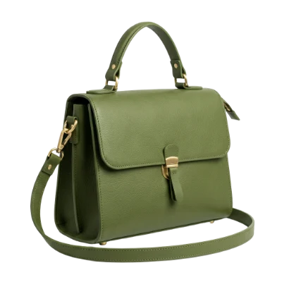 Olive Green Leather Handbag