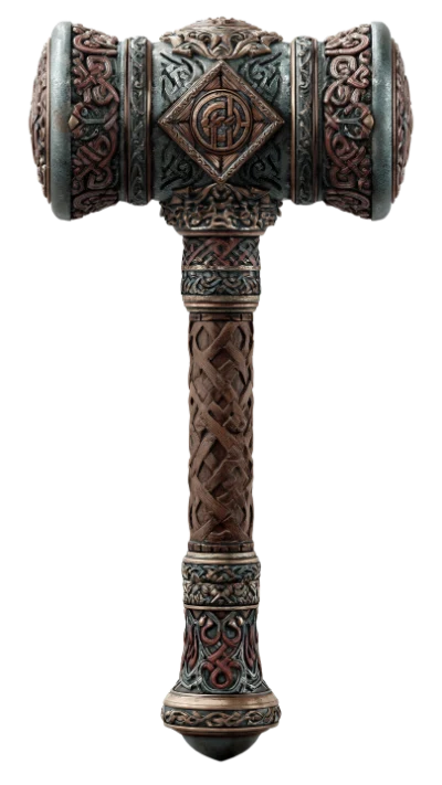 Ornate 3D Viking Hammer