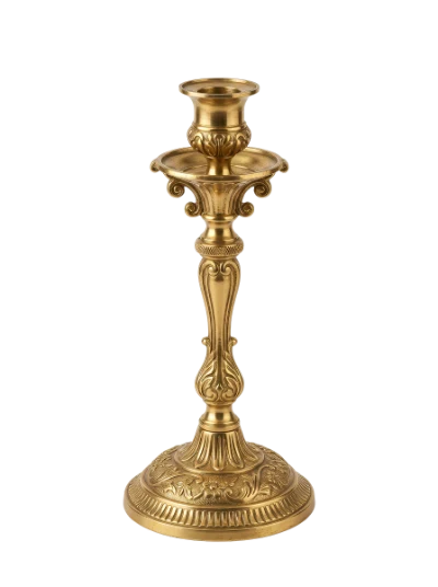 Ornate Brass Candlestick Holder