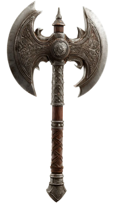 Ornate Double Bit Axe