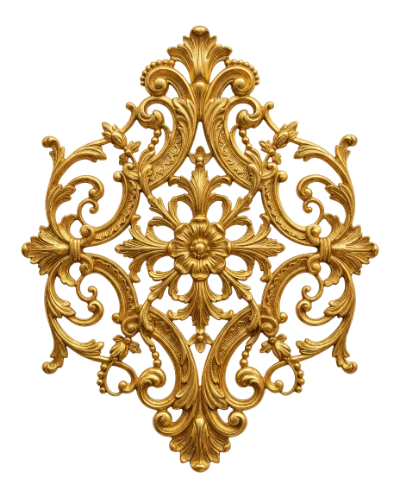 Ornate Gold Baroque Ornament