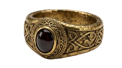 Ornate Gold Gemstone Ring