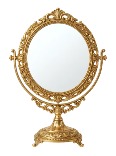 Ornate Gold Table Mirror