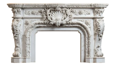 Ornate Marble Fireplace Mantel