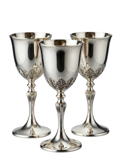 Ornate Silver Chalices